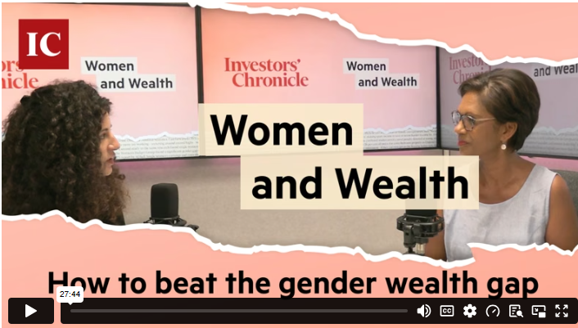 Women & Wealth Podcast with Gina Miller in the studio.